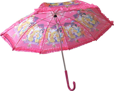 

NPRC Stylish Cartoon Character Printed Protection Folding Waterproof For Kids Umbrella(Pink)