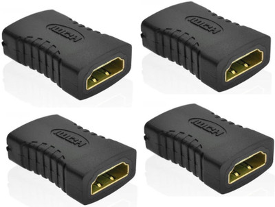 

Etake (Pack of 4) Gold Plated HDMI Female to Female Connector,Converter,Jointer,Coupler USB Adapter(Black)