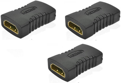 

Etake (Pack of 3) Gold Plated HDMI F/F Connector Converter USB Adapter(Black)