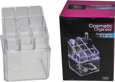

Avmart 9 Slots Make up Brush , Lipstick & Nail Polish Cosmetic Holder Organizer Cosmetic box Vanity Box(transparent)