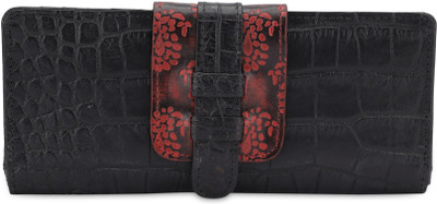 

Holii Women Casual Black Genuine Leather Wallet(10 Card Slots)