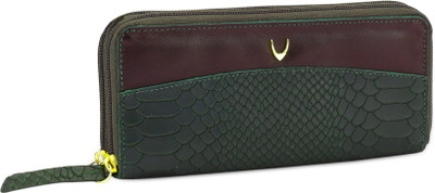 

Hidesign Women Casual, Formal Green, Maroon Genuine Leather Wallet(10 Card Slots), Emld brn