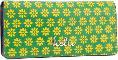 

Holii Women Casual Yellow, Green Genuine Leather Wallet(18 Card Slots), Lemon