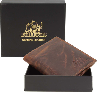 

Bull Kraft Men Brown Genuine Leather Wallet(9 Card Slots), D brown