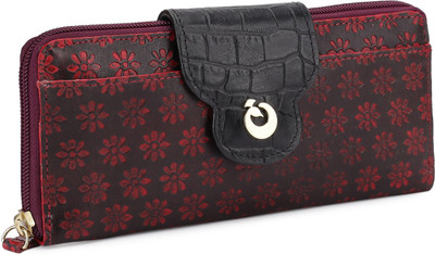 

Holii Women Evening/Party Red, Black Genuine Leather Wallet(8 Card Slots)
