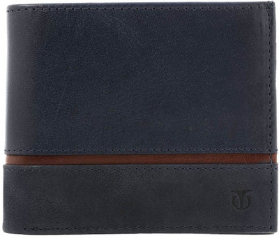 

Titan Men Formal Blue, Brown Genuine Leather Wallet(3 Card Slots)