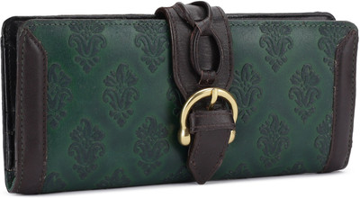 

Holii Women Casual, Ethnic, Evening/Party Green Genuine Leather Wallet(13 Card Slots), Green brown