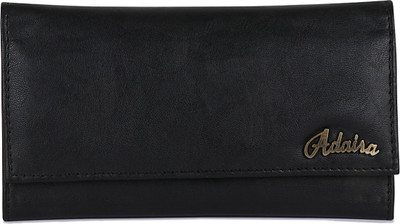 

ADAIRA Girls Black Artificial Leather Wallet(14 Card Slots)
