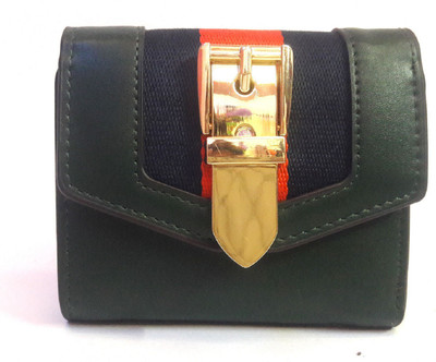 

CrazyHut Women Casual Green, Black Artificial Leather Wallet(5 Card Slots)