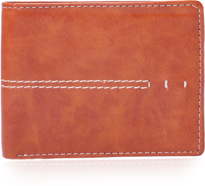 

wildcat Men Tan Artificial Leather Wallet(8 Card Slots), Black;tan