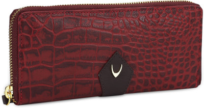 

Hidesign Women Casual Maroon, Black Genuine Leather Wallet(8 Card Slots), Marsala brown