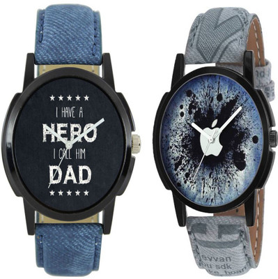 

Newman AJ Stylish Denim look & Apple look Analog Watch - For Men