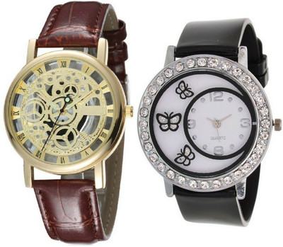 

Maxi Retail valentine combo of Open+G17 Watch - For Men & Women