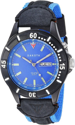 

Dakota 27287 Dakota Men's Quartz Metal and Leather Watch, Color:Blue/Black (Model: 27287) Watch - For Men