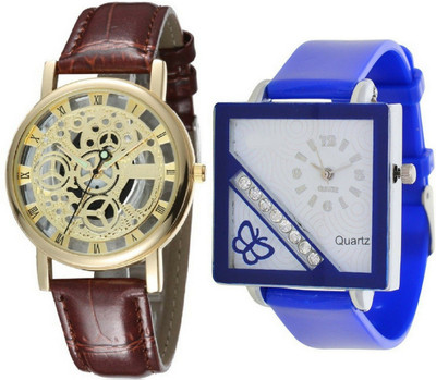

Maxi Retail valentine combo of Open+G62 Watch - For Men & Women