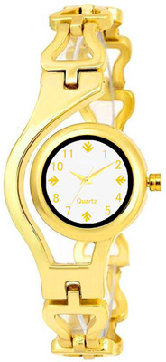 

KNACK KNC415K Stylish new gold metal belt and attractive white dial watch for Girls Watch - For Women
