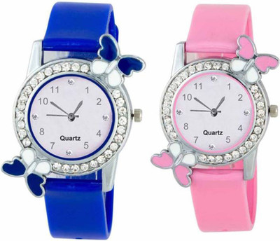 

Frolik Attractive Unique Design Pink and Blue Color Butterfly Look Fast selling Women Watch - For Girls