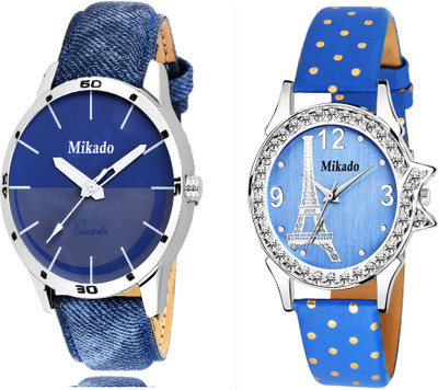 

mikado Blue couple Analog watch for Men's and Women Watch - For Men & Women