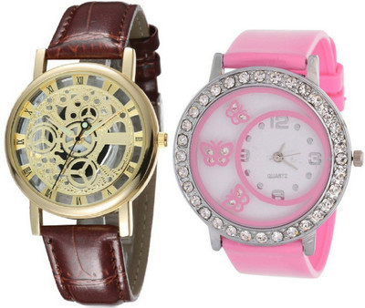 

Maxi Retail valentine combo of Open+G19 Watch - For Men & Women