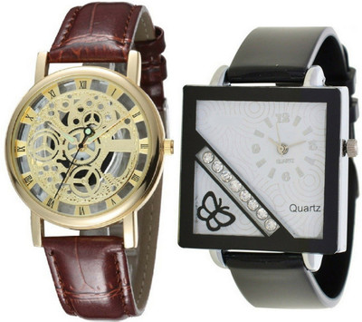 Maxi Retail valentine combo of Open+G61 Watch - For Men & Women
