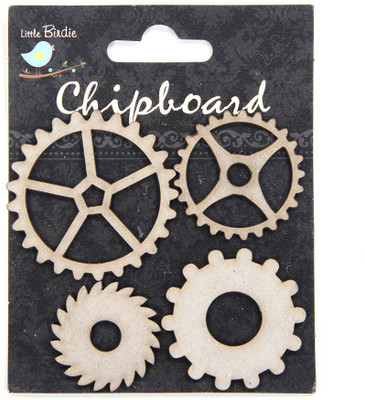 

LITTLE BIRDIE Chipboard Shapes -Cogs
