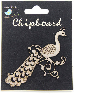 

LITTLE BIRDIE Chipboard Shapes -Peacock