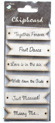 LITTLE BIRDIE Chipboard Shapes- Together Forever