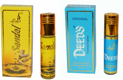 Almas Fascinating DEEDS AQUA and SANDAL pocket Floral Attar(Musk)