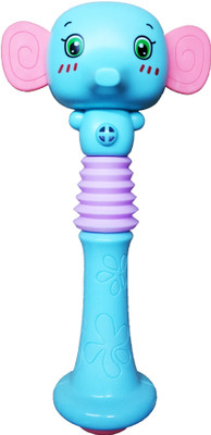 

Emob Cute Elephant Face Shaking Squeezable Baby Rattle Toy for Your Little Ones Rattle(Multicolor)