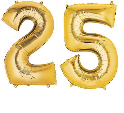 

AMFIN Solid 17" Inch Number 25 Foil Balloons , Kids Party Supplies/ Theme Birthday Party , Foil Balloons , Birthday Balloons Balloon(Gold, Pack of 1)