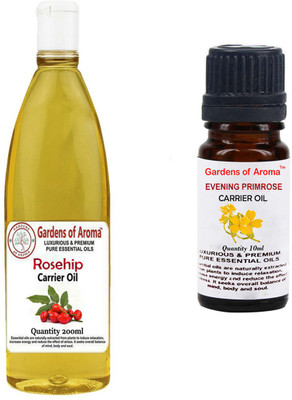 

Gardens Of Aroma Rosehip Carrier Oil And Evening primrose Carrier Oil(210 ml)