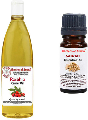 

Gardens Of Aroma Rosehip Carrier Oil And Sandal Essential Oil(210 ml)