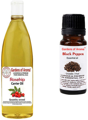 

Gardens Of Aroma Rosehip Carrier Oil And Black pepper Essential Oil(210 ml)