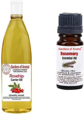 

Gardens Of Aroma Rosehip Carrier Oil And Rosemary Essential Oil(210 ml)