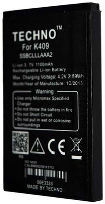

TECHNO Battery - K409(Black)