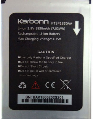 

Karbonn Battery - S201 Dazzle (1850 mAH)(Black)