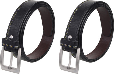 

LIMERENCE Men Casual, Formal, Evening Black Artificial Leather Belt