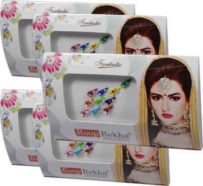 

Adbeni Roop Rekha Fancy Bindi 10 Sticks Forehead Multicolor Bindis(Desiger Bindi)
