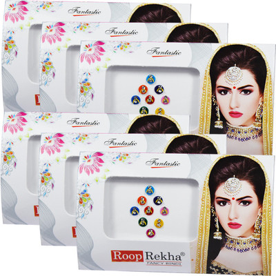 

Adbeni Roop Rekha Fancy Bindi 9 Sticks Forehead Multicolor Bindis(Desiger Bindi)