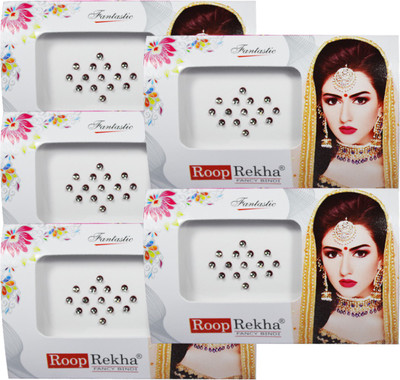 

Adbeni Roop Rekha Fancy Bindi 15 Sticks Forehead Multicolor Bindis(Bridal Bindi)