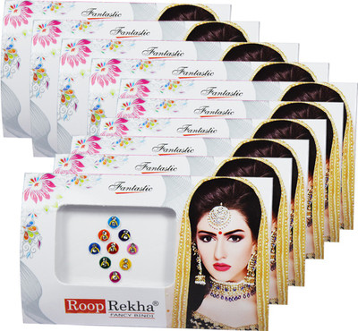 

Adbeni Roop Rekha Fancy Bindi 9 Sticks Forehead Multicolor Bindis(Desiger Bindi)