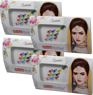 

Adbeni Roop Rekha Fancy Bindi 10 Sticks Forehead Multicolor Bindis(Desiger Bindi)