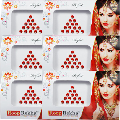

Adbeni Roop Rekha Fancy Bindi 15 Sticks Forehead Multicolor Bindis(Stone Bindi)