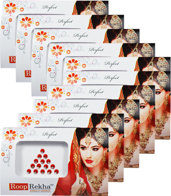 

Adbeni Roop Rekha Fancy Bindi 15 Sticks Forehead Multicolor Bindis(Stone Bindi)