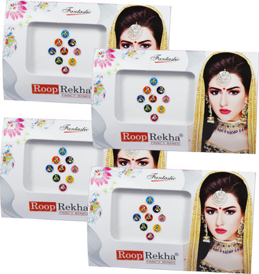 

Adbeni Roop Rekha Fancy Bindi 9 Sticks Forehead Multicolor Bindis(Desiger Bindi)