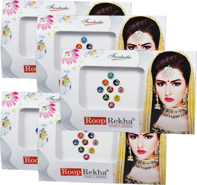 

Adbeni Roop Rekha Fancy Bindi 9 Sticks Forehead Multicolor Bindis(Desiger Bindi)