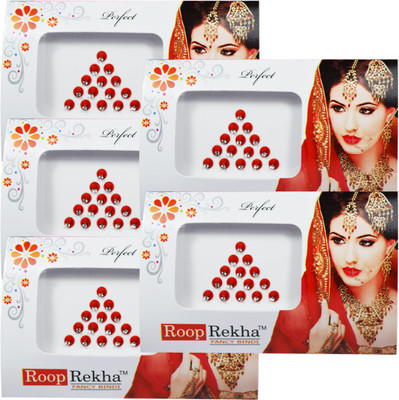 

Adbeni Roop Rekha Fancy Bindi 15 Sticks Forehead Multicolor Bindis(Stone Bindi)