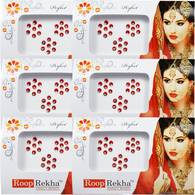

Adbeni Roop Rekha Fancy Bindi 21 Sticks Forehead Multicolor Bindis(Stone Bindi)