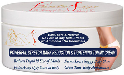 

FANTASIZE STRETCH MARKS REMOVER : POWERFUL STRETCH MARKS REDUTCION & TUMMY TIGHTENING CREAM WITH COLLAGEN, ELASTIN, REGESTRIL, VITAMIN E ALMOND OIL ESSENTIAL OILS,(100 g)