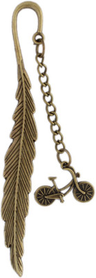 

Tootpado Metal Bookmarks Cycle - (8STA87) - Antique Copper Look With Feather Design Metal Bookmark(Cycle, Brown)
